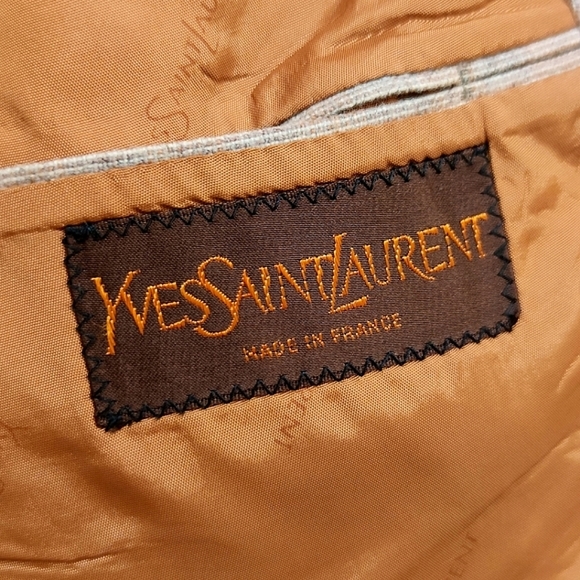 Yves Saint Laurent vintage tweed 3 piece suit / jacket vest & pants matching set - Picture 5 of 16